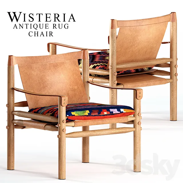 Antique rug chair 3DModel