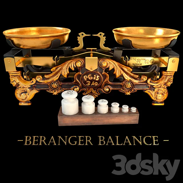 Antique scales Beranger 3D Model