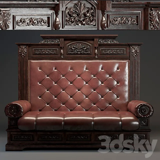 Antique sofa 19-20 century. 3DModel