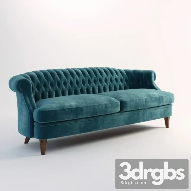 Antique Sofa 3D Model Free