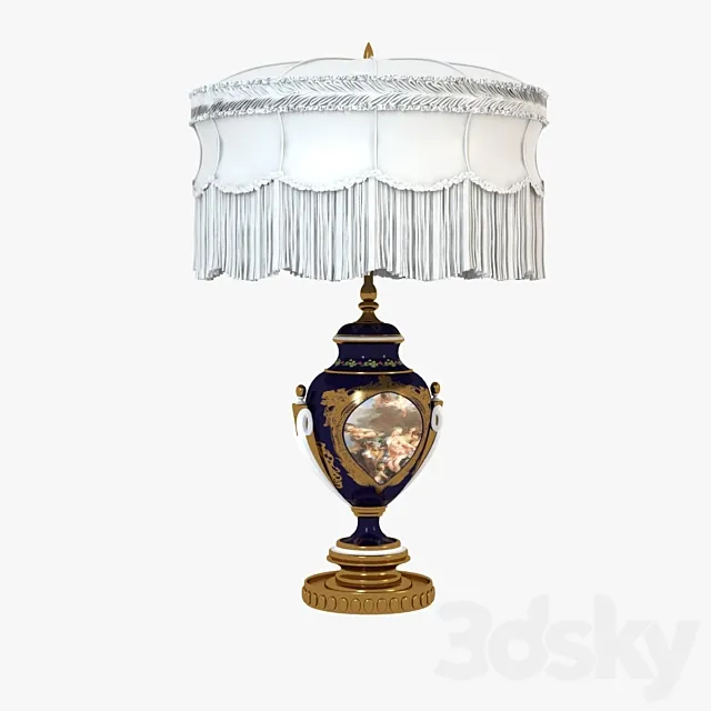 Antique Table Lamp 3D Model