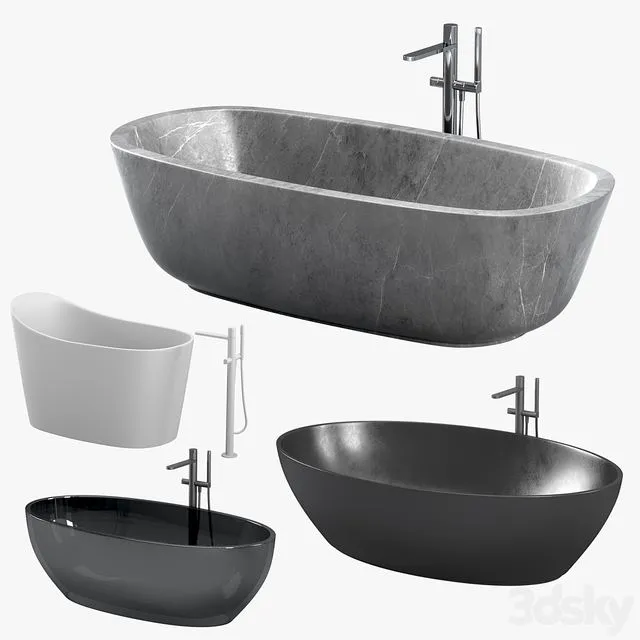 ANTONIO LUPI baths with faucets set 1 3D Model