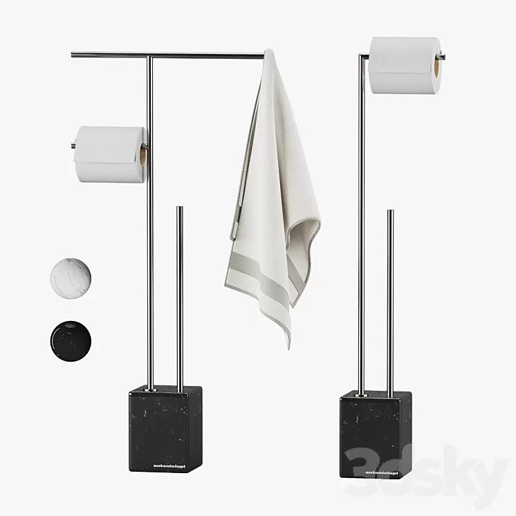 Antonio Lupi BIVIOCOMBI holder for brush towels paper roll 3D Model