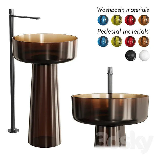 Antonio Lupi Design Album Freestanding Washbasin Set 1 3D Model