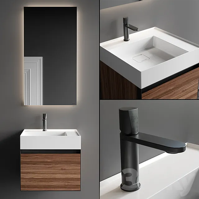 Antonio Lupi Design Atelier + Graffio Vanity Unit Set 3 3D Model