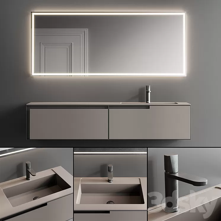Antonio Lupi Design Atelier Vanity Unit Set 1 3D Model Free