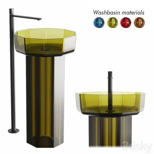 Antonio Lupi Design Opale Freestanding Washbasin Set 1 3D Model