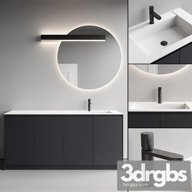 Antonio Lupi Design Piana Vanity Unit Set 1 3D Model Free