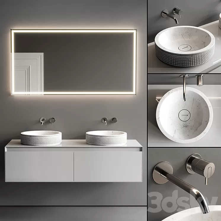 Antonio Lupi Panta Rei + Pixel Vanity Unit Set 3 3D Model