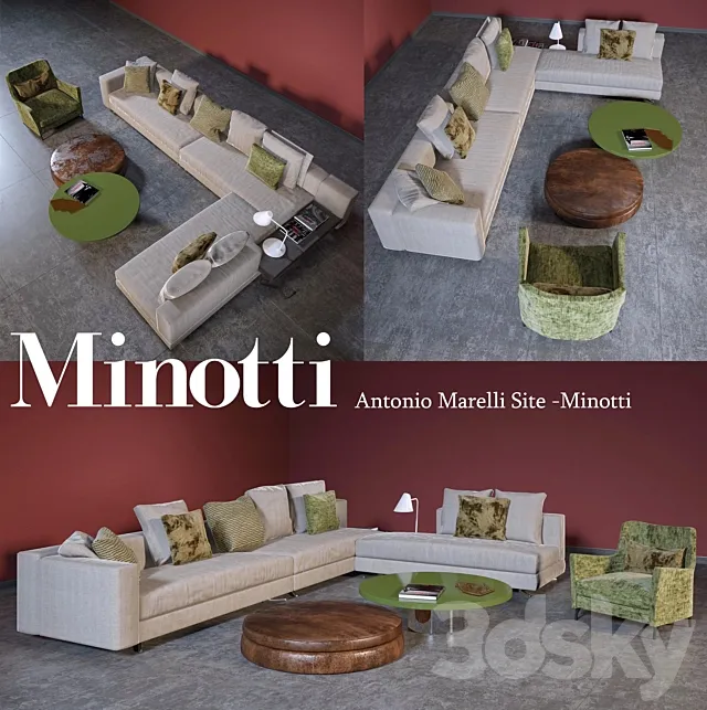 Antonio Marelli Site -Minotti 3D Model