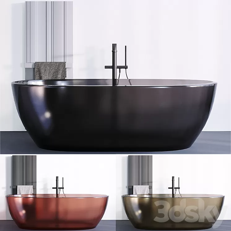 Antoniolupi bath Reflex Bit heated towel rail 3D Model