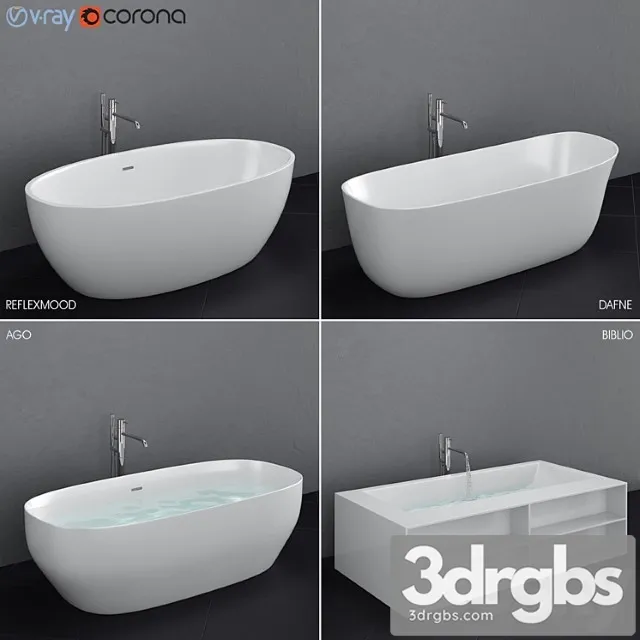 Antoniolupi Set 45 Ago Biblio Dafne Reflexmood Freestanding Bathtub 3D Model Free