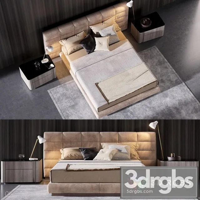 Anvar Lawrence Bed 3D Model Free