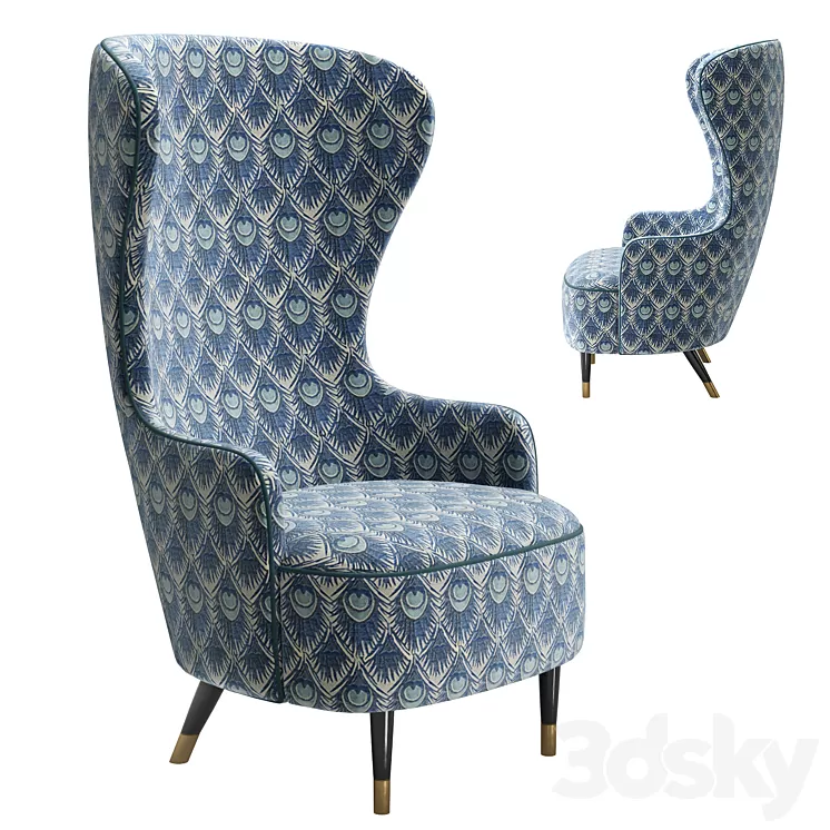 Any Home Armchair V002 3D Model