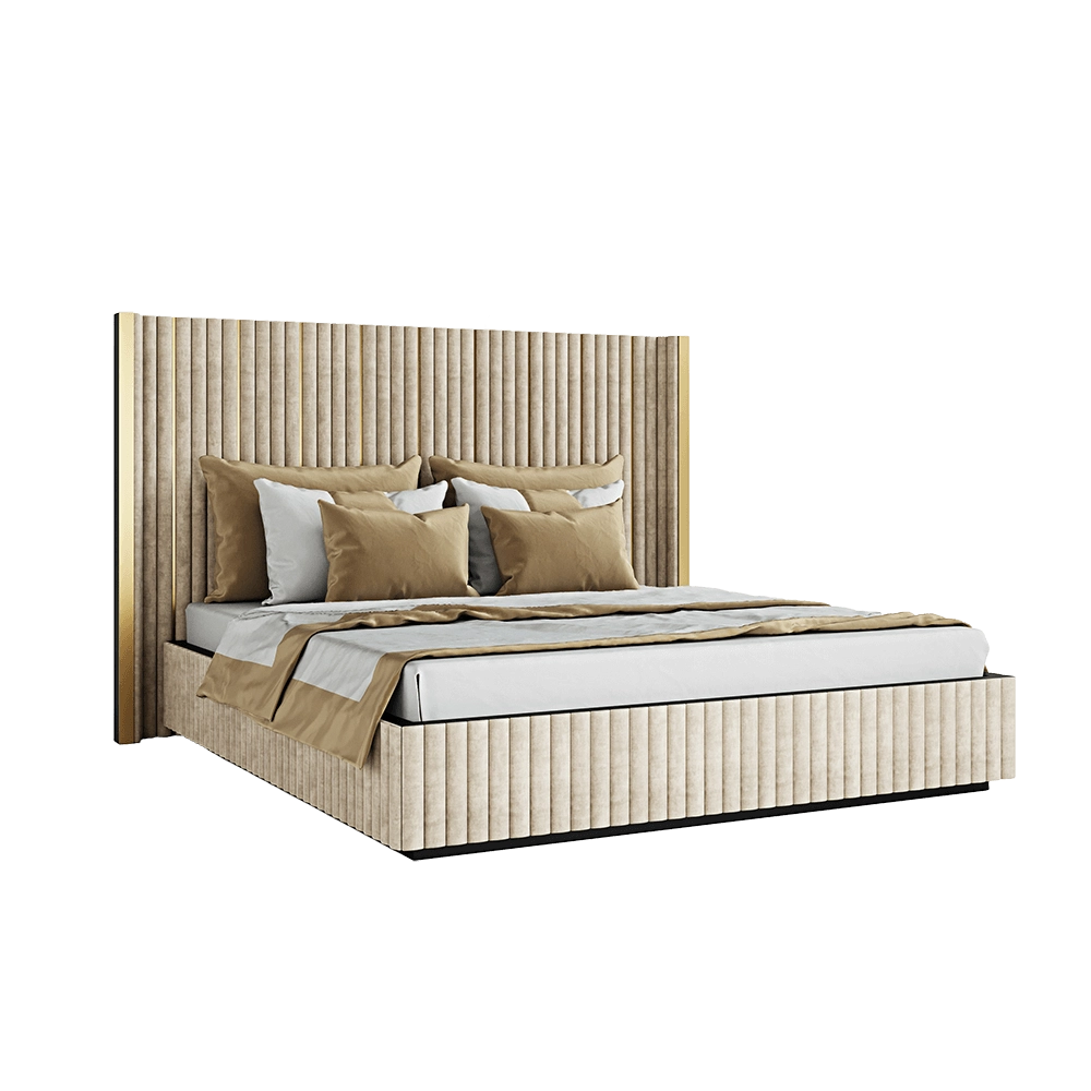 Any Home - Bed K027 gold 3D Model