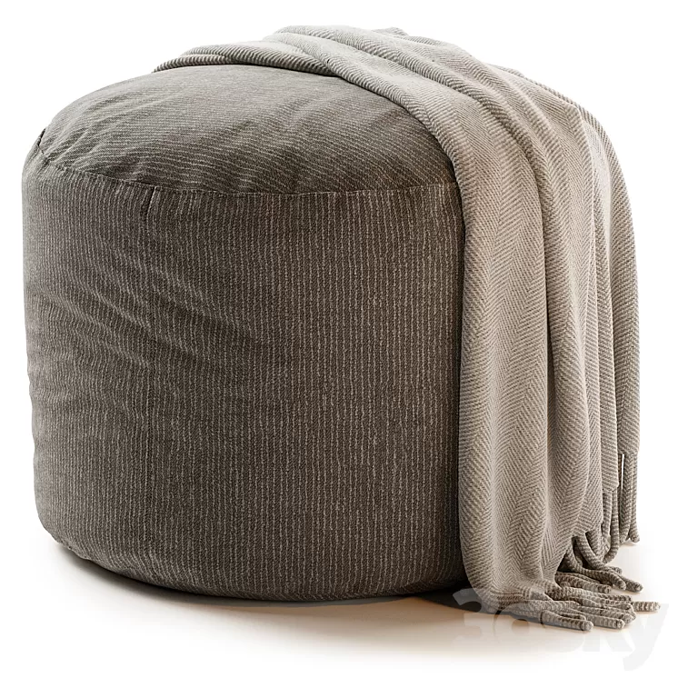 ANYWHERE IVORY POUF 3D Model