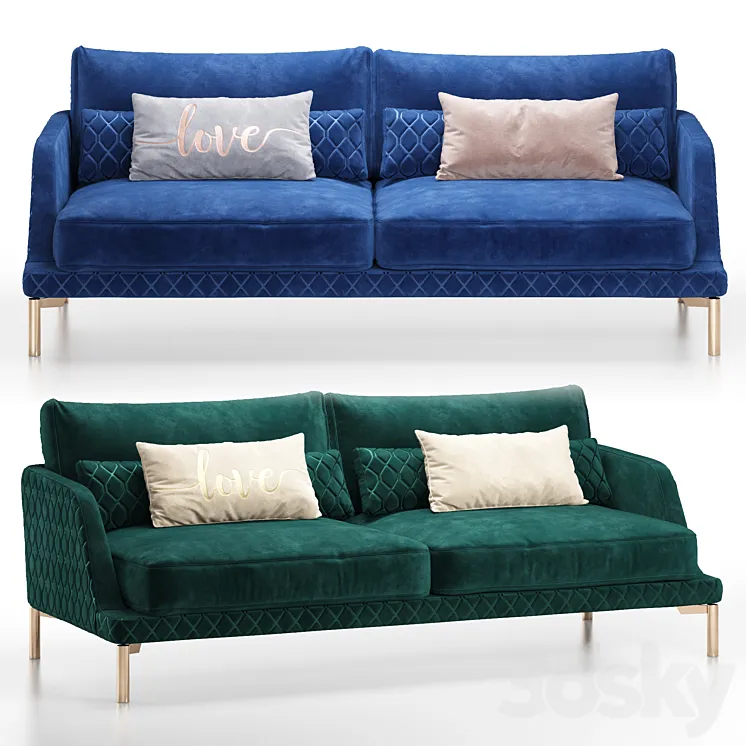 Anzio sofa 3D Model Free