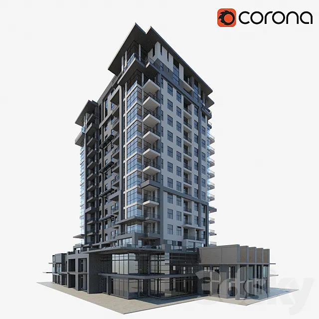 Apartment building 3D Model