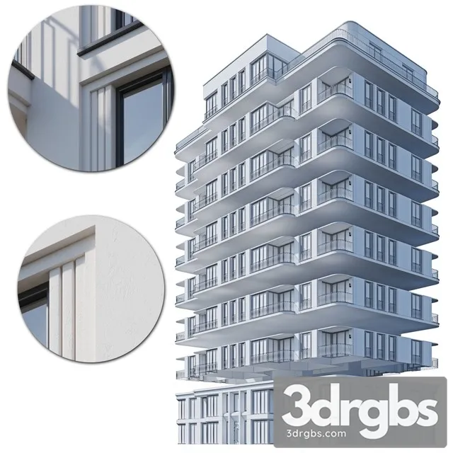 Apartment House 4 3D Model Free