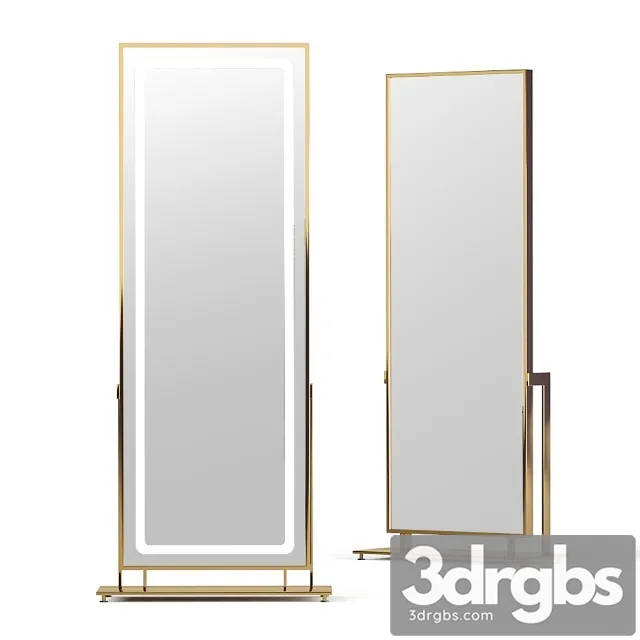 Apika Floor mirror Brass Frame LN002F 3D Model Free