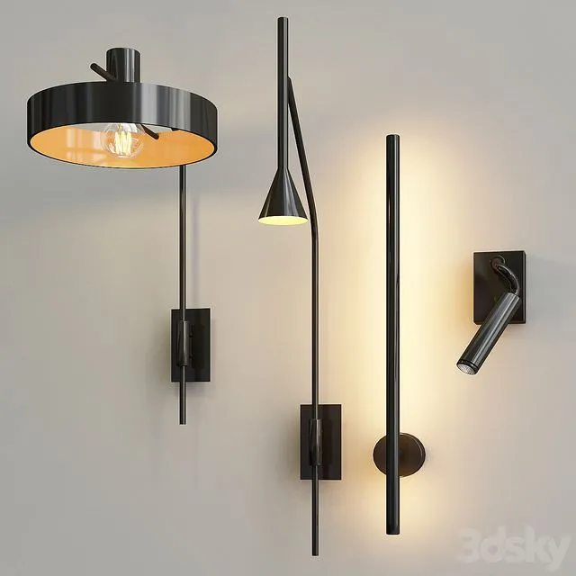 Aplique de pared collection 3D Model