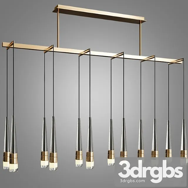 Apollinaire Linear Chandelier 2 3D Model Free