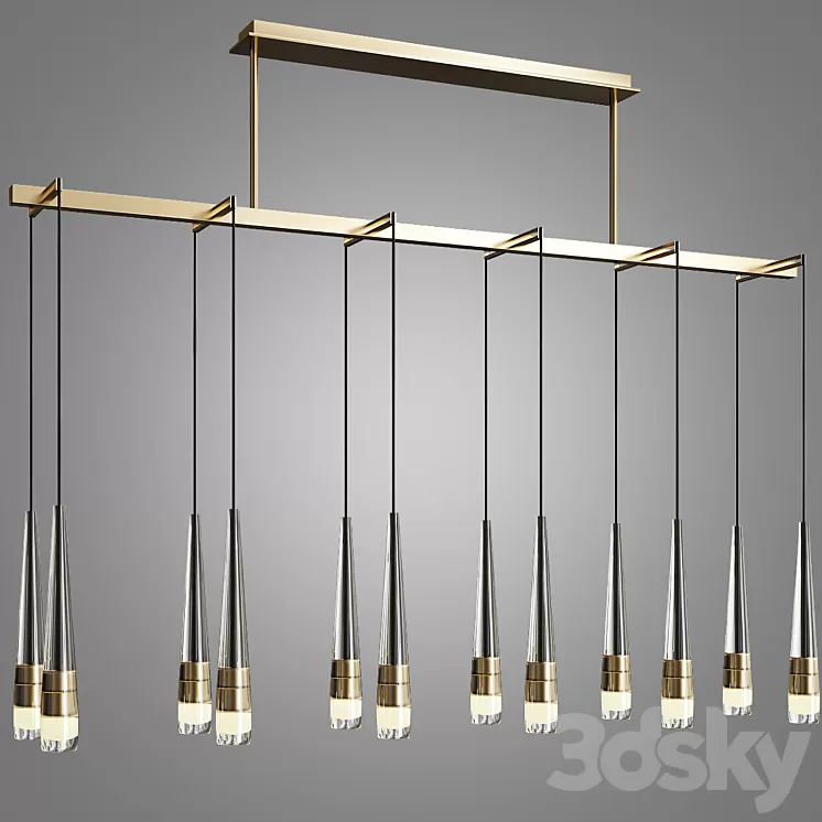 Apollinaire Linear Chandelier 3D Model