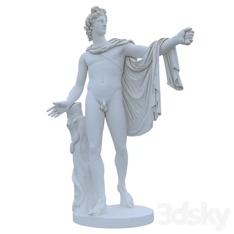 Apollo Belvedere statue 3D Model