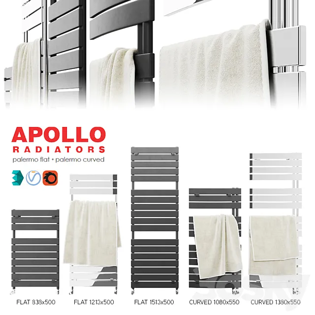 Apollo PALERMO radiators + towels 3D Model