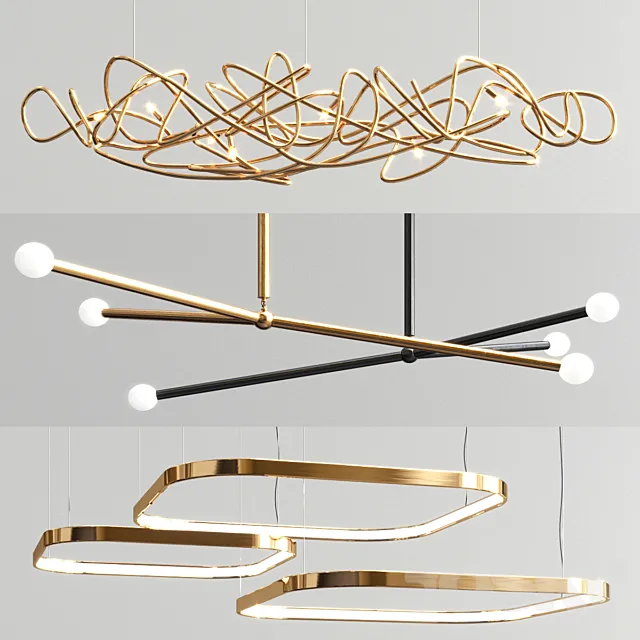 Apparatus Doodle Ring Chandelier - 3 type 3DModel
