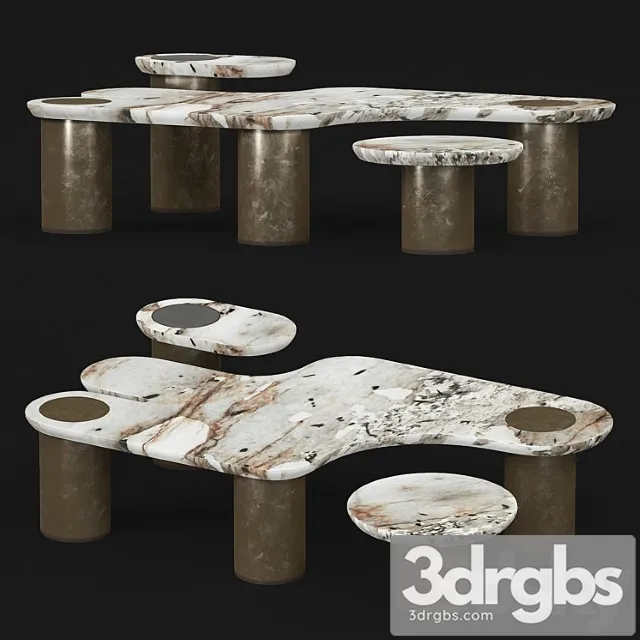 Apparatus Interlude Marble Table 3D Model Free