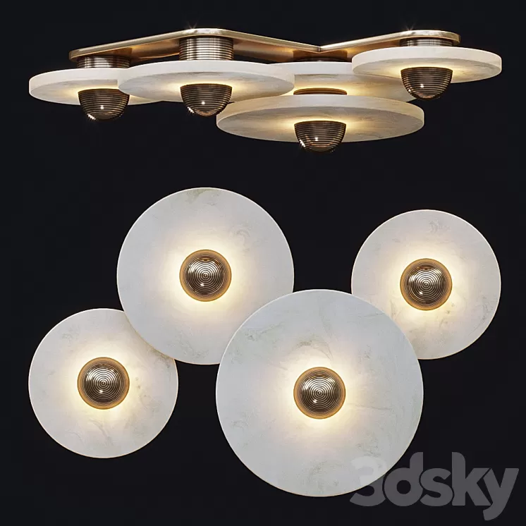 Apparatus Median 4 ceiling mount 3D Model