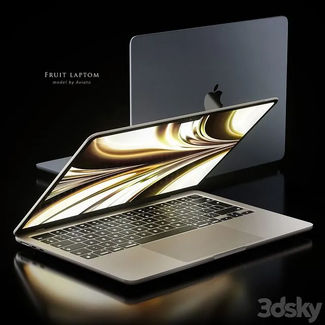 Apple MacBook Air 2022 (4 color) 3D Model