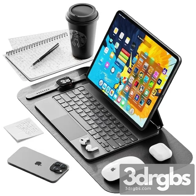 Apple Set 3 3D Model Free