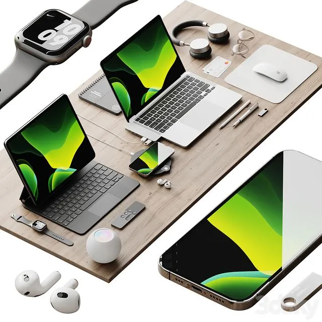 Apple Set 6 3D Model