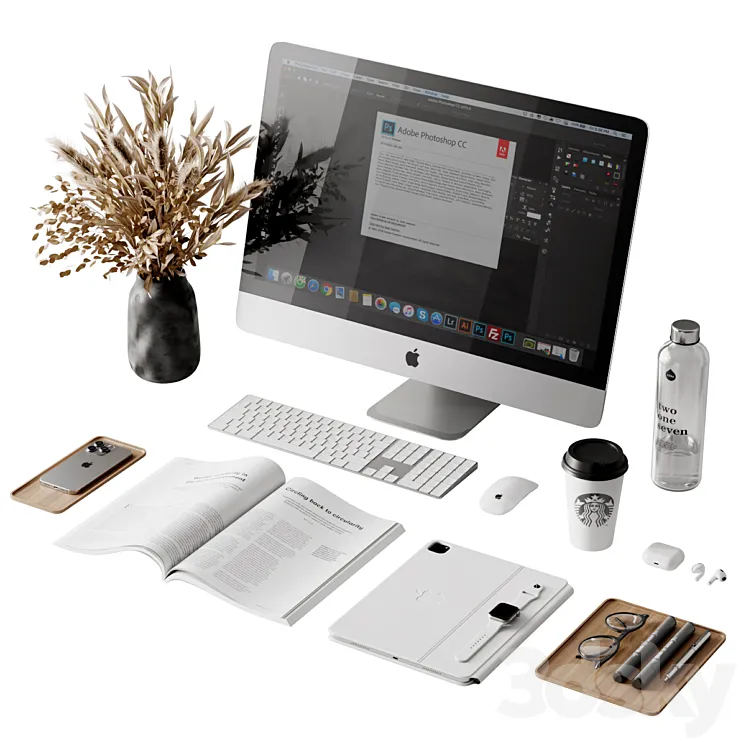 Apple Set 7 3D Model Free