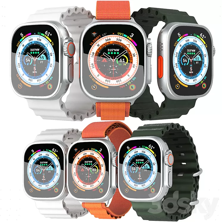 apple watch Series 8 3D Model Free