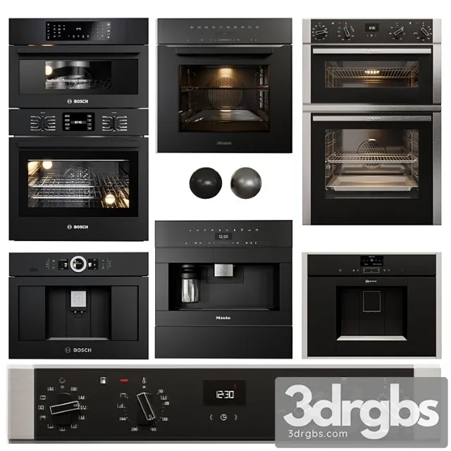 Appliance Collection Bosch Neff Miele 3D Model Free