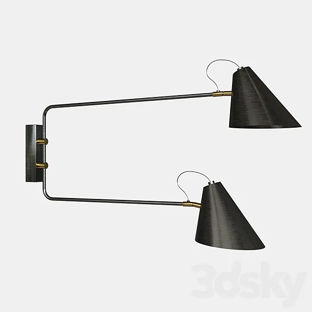 Applique avec prise Club Double 3D Model