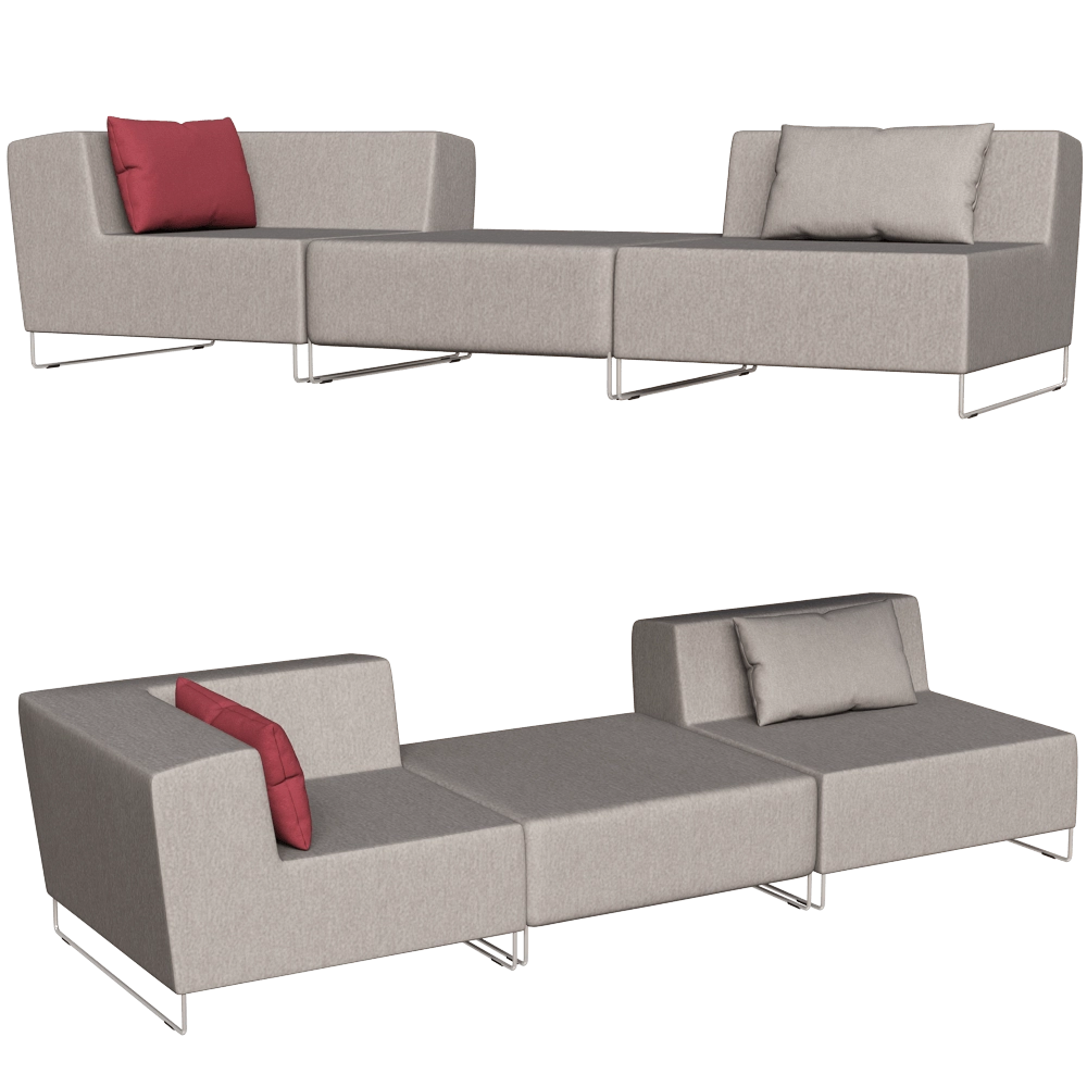 April furniture - Sofa Set loopy 3D Model