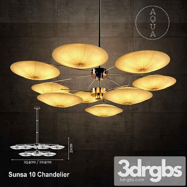 Aqua Creations Sunsa 10 Chandelier 1 3D Model Free