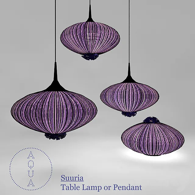 Aqua Creations Suuria Table Lamp or Pendant 3D Model