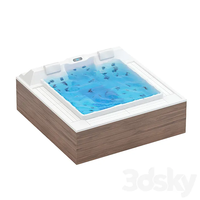 Aquavia SPA Jacuzzi Barcelona White 3DModel