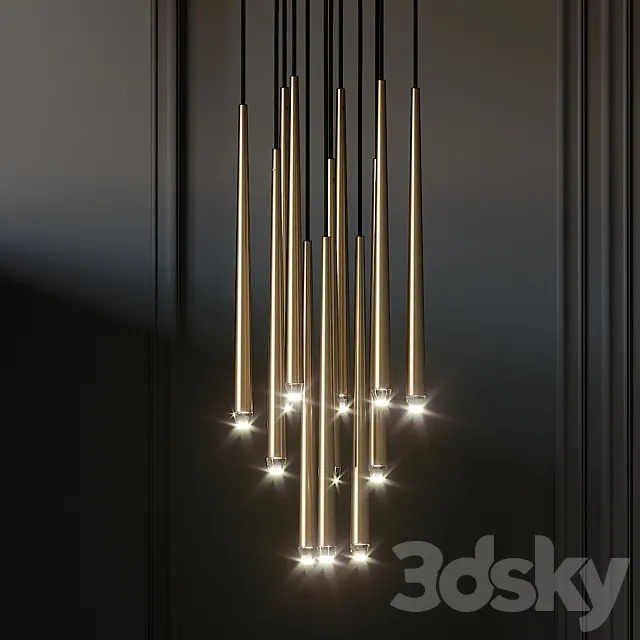 Aquitaine round chandelier 3DModel