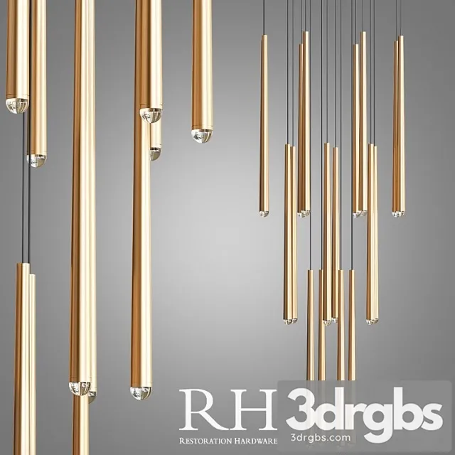 Aquitaine round chandelier collection rh 3D Model Free