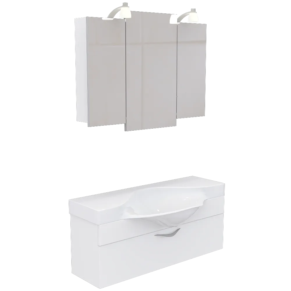 AQWELLA - Bathroom set Broadway 3D Model