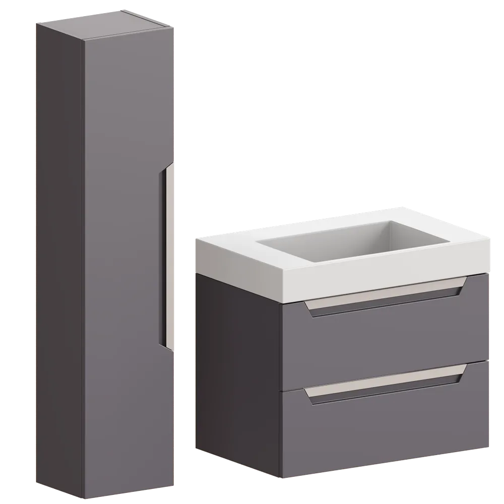 AQWELLA - Bathroom set Cube 3D Model