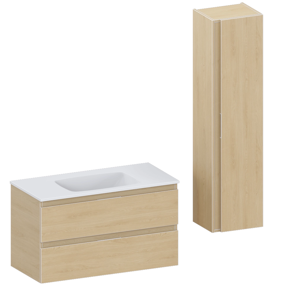 AQWELLA - Batroom set Accent 3D Model