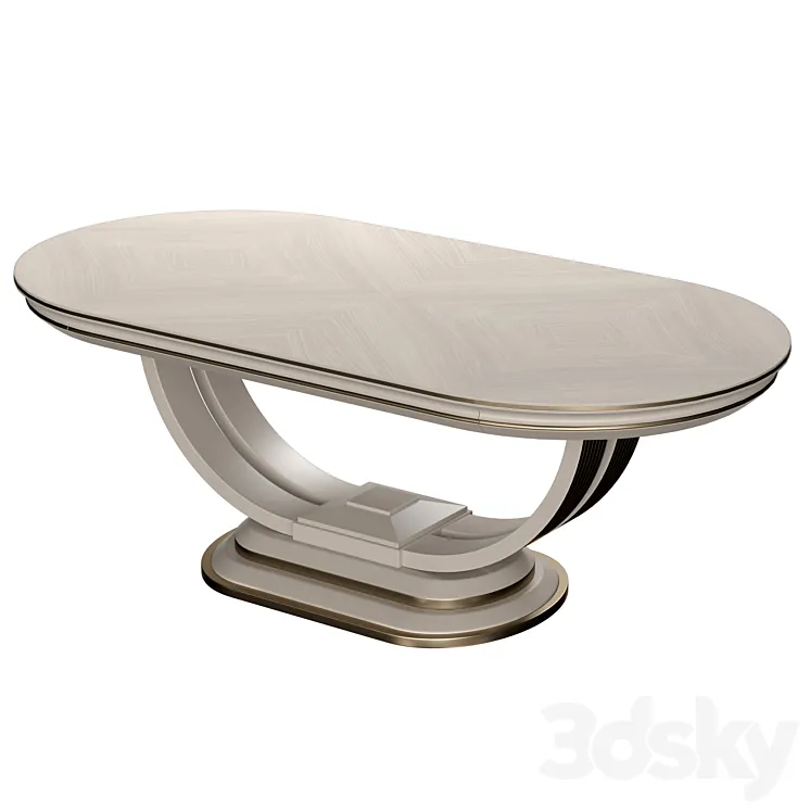 AR ARREDAMENTI Oliver COLLECTION dinner table art OL06 3D Model Free
