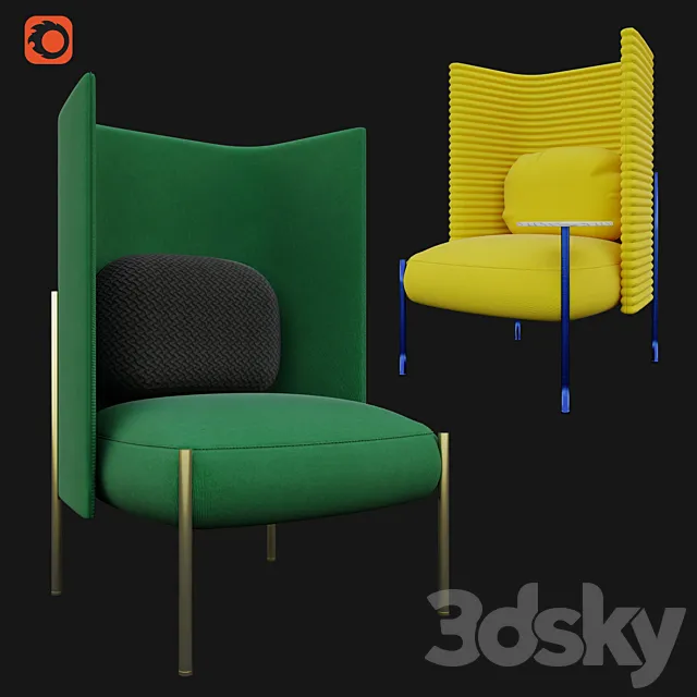 Ara armchair from Missana factory 3D Model